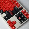 Accessoires 142 touches Black Red Keycaps Courses Cherry Profil PBT Dye SUBLIMATION KEycap pour MX Switch Mechanical Keyboard GK61 / 68/75/84/87