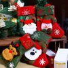 2017 Christmas Stocking Natal Decorações crianças Presente Candy Bag Papai Noel Socks Ornamentos de Árvores de Natal Papai Noel