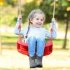 1 PCS Placa de assento de balanço Conjunto de balanço de plástico de instalação fácil conjunto de giro com corda Red Load máxima de 86 kg para garotas garotas ao ar livre jardim