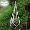 Wituse Vintage Plant Hanger Blumenpothalter Korb mit Hoop -Makrame -Hangseil 4legs Hakenanzug zum Dekorieren von Balkongarten