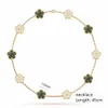 Hangende kettingen Hot verkopen Natuurlijke edelsteen 4-bladklaver/vijfbladige bloem ketting eenvoudige 10-bloemen trui keten dames feest sieraden 240410