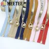 2/5pcs Meetee 3# Metal Zipper 40/50/60/70CM Open End Gold Teeth Zip for Sewing Bags Purse Down Jacket Skirt Clothing Accessories