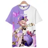 Herren Hoodies Anime Genshin Impact Dori 3D Print T Shirt Frauen Männer Sommer Kurzarm Lustige T -Shirt Graphics Tees Streetwear Cosplay Kostüm