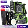 Cartes mères ATtermiter x99 D4 DDR4 Ensemble de carte mère avec Xeon E5 2678 V3 LGA20113 CPU 2PCS x 16 Go = 32 Go 3200MHz DDR4 PC4 Reg ECC RAM Memory