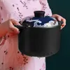 Ceramic Saucepan Chinese Style Casserole 4L Soup Pot 2.8L Stew Pan Cookware Kitchen Supplies Cooking Pot Big Ceramic Pot