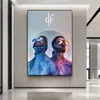 Large Canvas Pintura Álbum PNL Two Brothers Art Wall Pictures Para sala de estar Famous Art Print Posters Cuadros