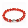 Beaded New 10 Pcs/Lot Mens Buddha Bracelet Turquoise Black Onyx Red Dragon Veins Agate Tiger Eye Semi Precious Stone Jewerly Drop Deli Dhbht