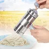 1pc Ménage en acier inoxydable Manuel de pâtes Machine Machine à main Pression Noodle Machine Noodle Maker avec 5 modèles