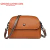 Women Fashion Shoulder Bag 100% Genuine Leather Soft Casual Cross Body Luxury Design Ladies Wallet Mobile Phone 240402