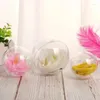 Decorative Figurines 50pcs 16cm Christmas Tress Decorations Ball Transparent Open Plastic Clear Bauble Ornament Gift Present Box Wedding