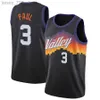 Heren Kevin Durant Basketball Jersey Phoenixs Sun Chris Paul Steve Nash Charles Barkley DeAndre Ayton PHX 2023/24 Fast Break Shirt