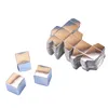 50st Square Gold Silver Present Boxes Mini Candy Cookies Cake Boxes Packaging Baby Shower Wedding Favor Chocolate Box 3x3x3cm