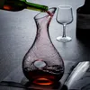 Conception de carcontre de vin en verre gratuit style escargot carafe rouge plomb supérieur aérateur supérieur wy615