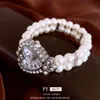 Tempérament Diamond Love Pearl Regarder une mode personnalisée NOUVEAU STYLE Bracelet French Frendy Artisanat