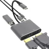 ハブ5 in 1ハブUSB 3.0タイプCからVGA HDMICAPTABLE OUTPUT EXTRENT ADAPTER 4K 1080PビデオコンバーターラップトップChromebookのユニバーサル