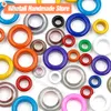 100pcs mixtes 11 couleurs Hole Eyelets pour bricolage en cuir en cuir