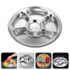 Ensembles de vaisselle en acier inoxydable Prid Assiettes de dîner Western Snack Breakfast Dish Dish Dish Dumpling Primary School Conteneur