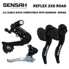 Sensah Groupset Reflex 2x8 Alavanca de freio de velocidade para bicicleta de bicicleta de bicicleta de bicicleta de bicicleta Sora Tiagra Claris Senseia