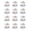 24/48still Happy Easter Sticker Cake Baking Egg Rabbit Paper Sticker Labels Easter Party Presentväska Box Envelope SEAL DECORATION