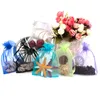 (9x12cm)100pcs Organza Jewelry Bags Drawstring Gift Bags Christmas Halloween Gift Packaging Bags Wedding Candy Box Chocolate Bag