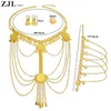 Exquisite Metal Coin Jewelry Set of 4 Pieces - Stunning Tassels for Women - Perfect Arab/Muslim/Dubai/Middle East/Turkey/Gift 240410