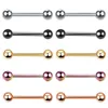 1 pk G23 Lange industriële barbellringen 14g Tong tong tepel Bar Piercings Ear Tragus Helix Body Women Sieraden 240407