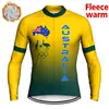 AUSTRALIE THERMAL THELME CYCLING JERSEY, manches longues, vêtements de vélo pour VTT, vêtements de vélo en plein air, vêtements d'hiver, veste chaude