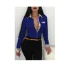 Kvinnors designer blusar Casual Loose Lapel Button Plaid Printing Lång ärm Skjorta Kvinnor Grid Spliced ​​Tees For Woman Dress Shirt Juniors