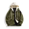 2023 Fashion Hooded Coat Ground Wool Corduroy Spring en herfst nieuwe heren nep twee hoodie Japans modemerk stenen jas