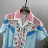 Camisa de designer masculina Summer Summer Manga Casual Button Up camisa impressa Camisa de boliche estilo praia Roupa de camiseta respirável #115