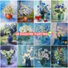 AB DROYS 5D Diamond Painting Flowers Cross Stitch Kits Diamond broderie Daisy Picture de strass de résidence en vase mosaïque décor