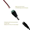 Conector masculino de fio de cabo de cabana de alimentação feminina de fêmea 5,5 mm x 2,1mm Adaptador de plugue de potência Jack para faixa LED CEVERNA CEANCELA DVR DVR