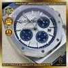 Se 6.25Swiss Luxury Top Quality Chronograph 41mm White Dial Blue Rubber Strap Men Waterproof Designer Arvur 87TV