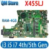 Scheda madre x455lj Mainboard per Asus x455lf x455l X455LD A455L F454L X455LA Laptop Motherboard i3 i5 i7 CPU/UMA Ram4GB