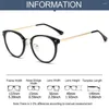 Lunettes de soleil Fashion Metal Vision Care Computer Hoggles lunettes de lunettes anti-UV Blue Rays