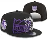 Basketball American "Kings" Snapback Hats 32 Equipos Diseñadores de lujo Finales Campeones Locker Casquette Casquette Sports Strapback Snap Back Ajustable Cap B0