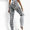 Yoga Outfits Leopard Print Yoga Leggings Women Sport Seamless Pants Quick Drying Butt-lifting Fitting Pants High Waist Running Activewear Y240410
