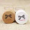 100pcs multi cute brown /white paper gift label tag handmade jewelry charms tag round wedding favors /cookies decorative tag