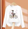 Magliette per bambini top a maniche lunghe Topsini divertenti a forma di cuore T-shirt ragazze abiti da festa primaverile Kid Lovely Tees 240410