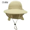 Utfly män bredbörd nackskydd solhatt sommar polyester quickdrrying utomhus berg fiske rid hink hat240410