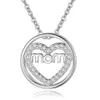 Nieuwe moeder Round Vrouwendag sieraden Shining zirkon hart moeders ketting