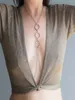 Collier de rontelle ronde de mamelon de cou collier Lowkey Day Bijoux de corps sexy bijoux obéissant1680873