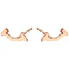 Boucles d'oreilles Cy vendeur marque S925 STRILL SIRGLAD ROSE ROSE GOLD SMIL Zircon Fashion Simple Party High Quality Jewelry Gift