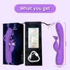 3 I 1 Rose G Spot Rabbit Vibrator Stable för klitorisstimulering, med 7 vibrationslägen Laddningsbar dildo vibrator anal vibrator, vuxna sexleksaker (lila)