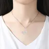 Ny elegant och fashionabla diamant inlagd utsökt liten fjäril kvinnors halsband hänge