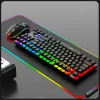 Combos Ryra Wireless 2.4g Clé rechargeable et souris Set Gaming RVB Backlight 87key Keyboard et Wireless Mouse Kit PC Gamer Combos