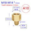 Mosiądz 3/8 1/2 cala M22 M14 M18 Gwintowane złącze Wodna Woda Krzycz Miedziana metalowa gwintowana rura wodna Adapter kranowy 1PCS