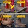 Boots Mens Work Safety Chaussures en acier Boots Boots High Top Sneakers Randonnée indestructible Léger