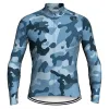 Abbigliamento a maniche lunghe camo, cappotto da strada, top ciclistico, maglione per biciclette, abbigliamento da motocross, camicia da bicicletta, giacca da carro armato, maglia a maniche lunghe