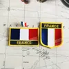 France National Flag Haftery Patches Badge Tarcza i kwadratowy styk kształtu jeden zestaw na dekoracji plecaka z tkaniną